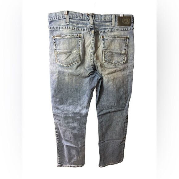 ARIAT traditional relaxed boot cut M2 denim blue jeans 40/32 - Picture 2 of 6